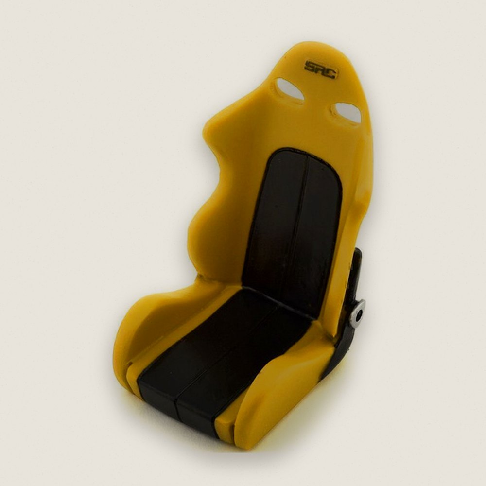 Bucket Seat V2 (Yellow) for 1:10 Scale Model Car, Scale Drift - SIDEWAYS RC