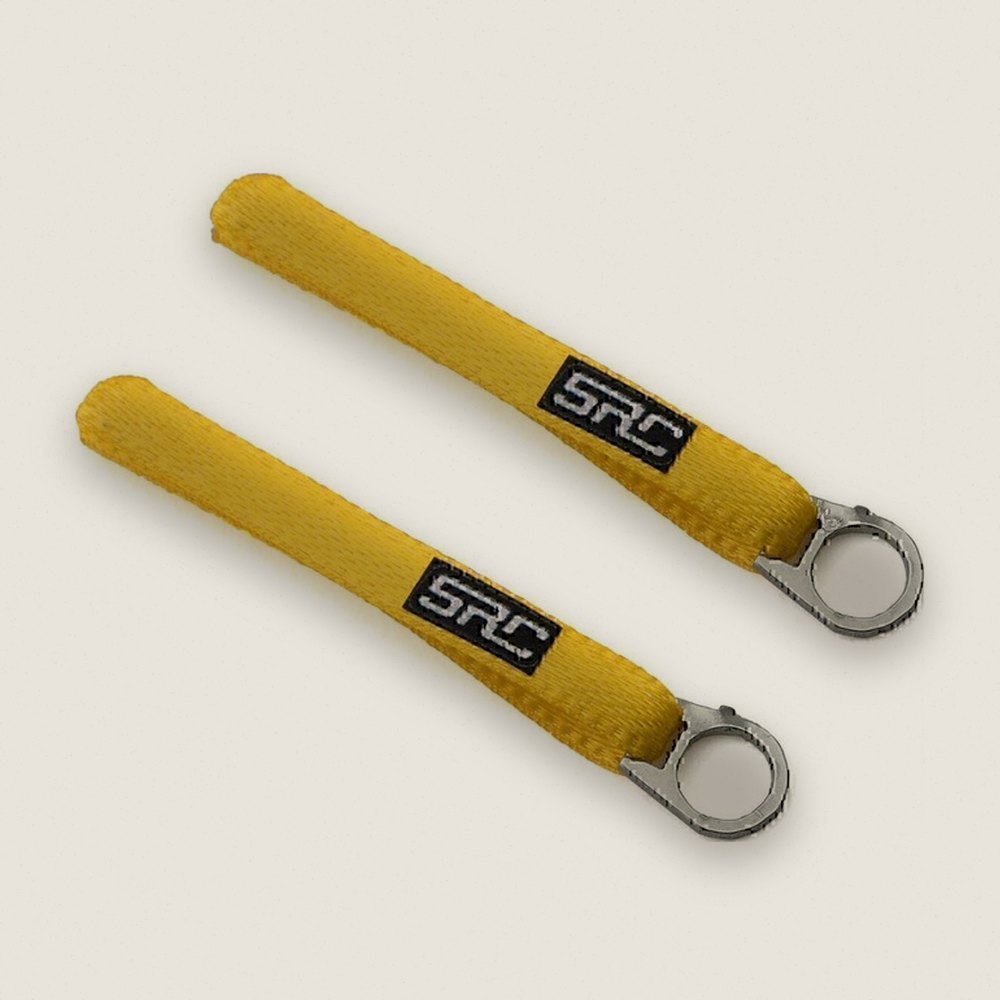 Nylon Tow Sling with Steel Ring (Yellow) (2), Scale Drift - SIDEWAYS RC