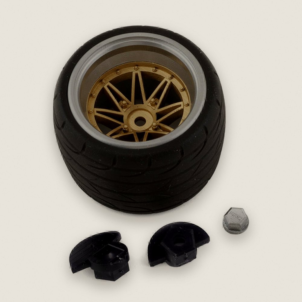 Radio Grip Wheel, V4 in Gold Chrome - SIDEWAYS RC