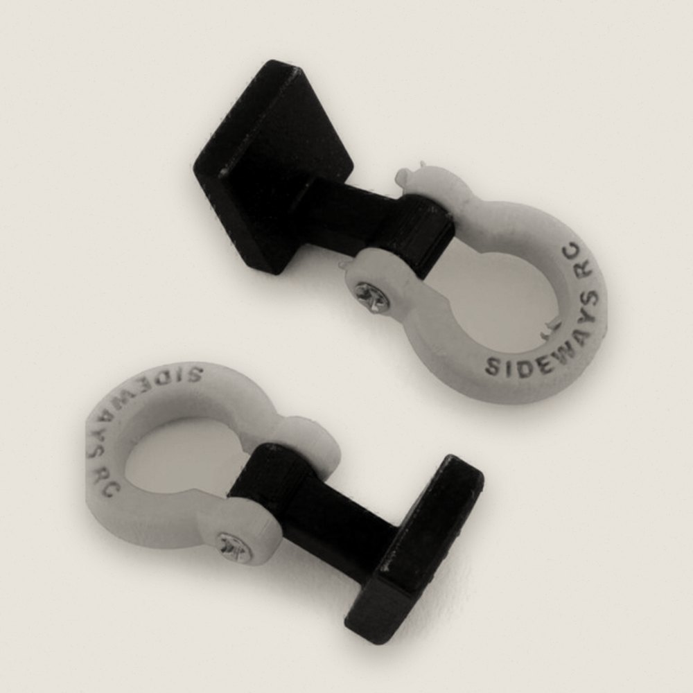 Tow Hook, Scale Race, White - SIDEWAYS RC