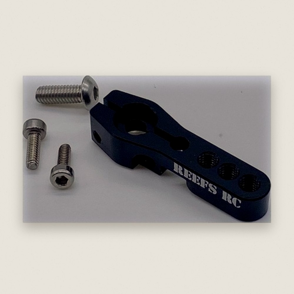 Servo Horn, V2 Heavy-Duty in Black - Reefs RC