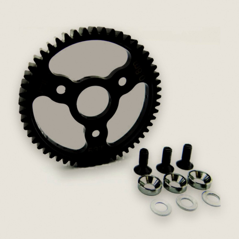 Steel Spur Gear (53t 0.8 Mod)(Gunmetal) - TRA