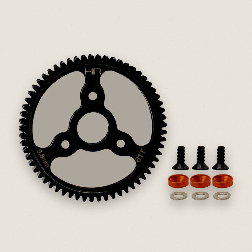 Spur Gear, Steel 61t 0.8 Mod Orange for TRA - Hot Racing