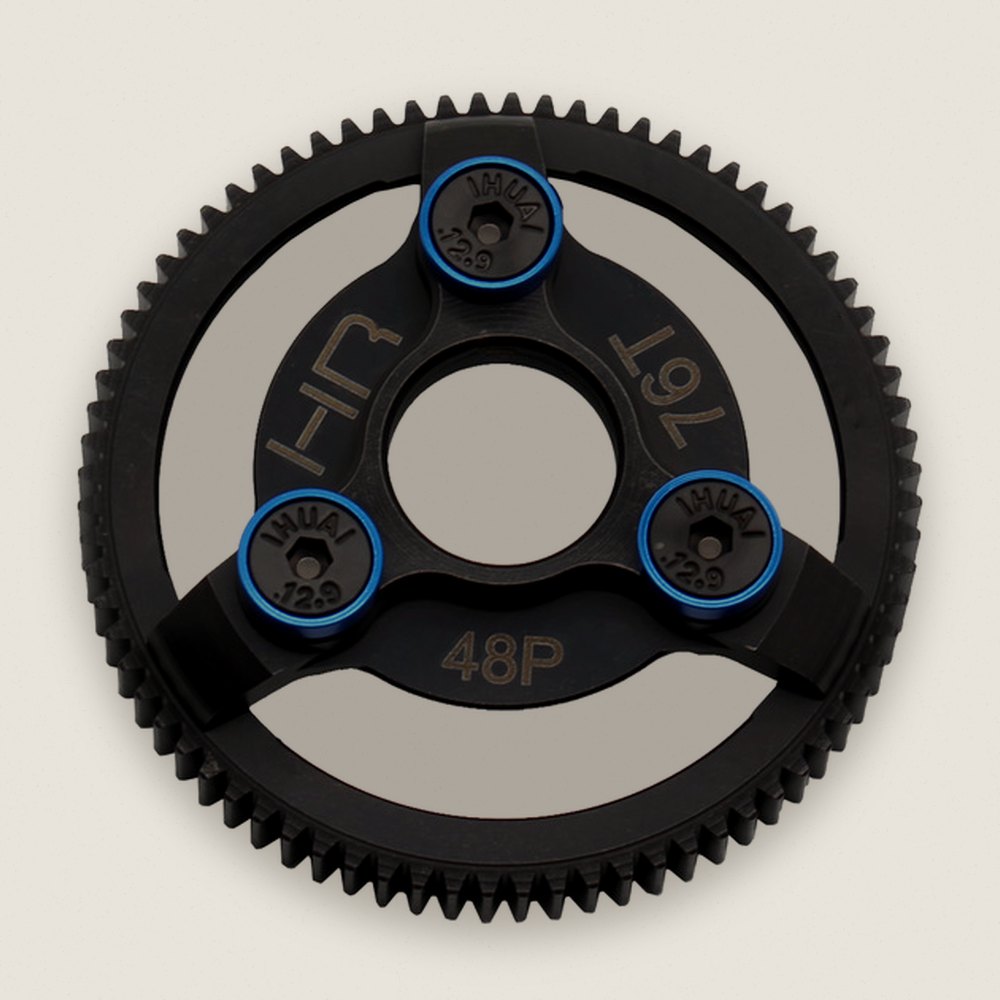 Hardened Steel Spur Gear (76t 48p)(Blue) - TRA