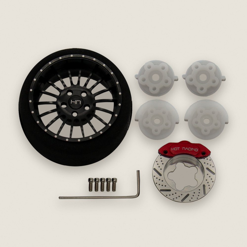 Black 18 Spoke Aluminum Steering TX Wheel