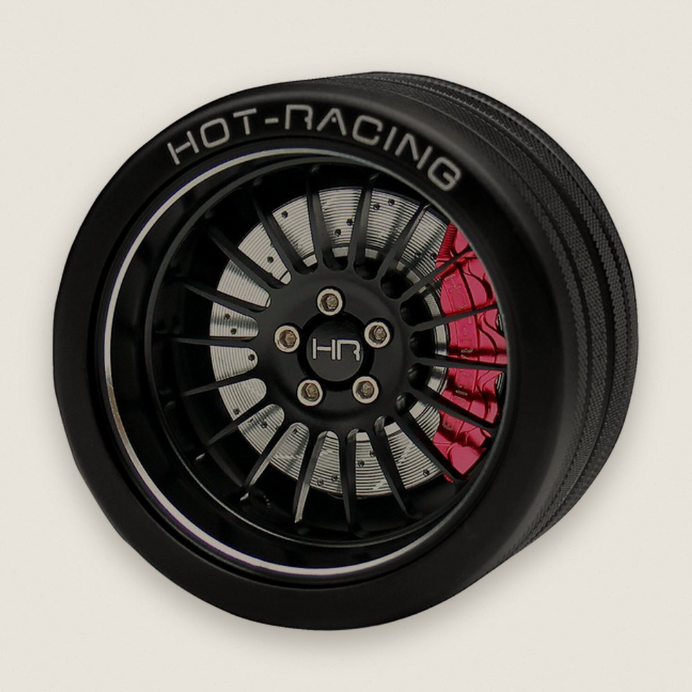 6061 Steering Wheel, Black 18 Spoke, NB4 - Hot Racing