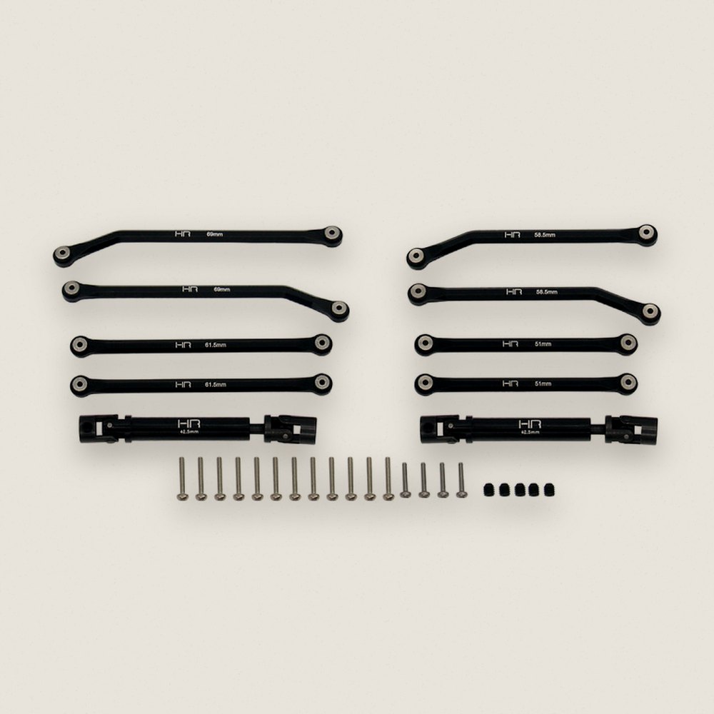 8 Link Drive Set, Aluminum 155mm LCG for SCX24 - Hot Racing