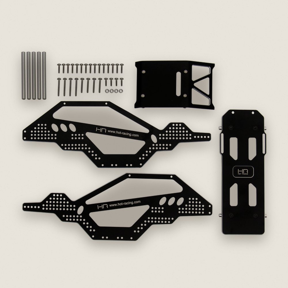 Aluminum Rock Racer Conversion Chassis (black) - SCX24