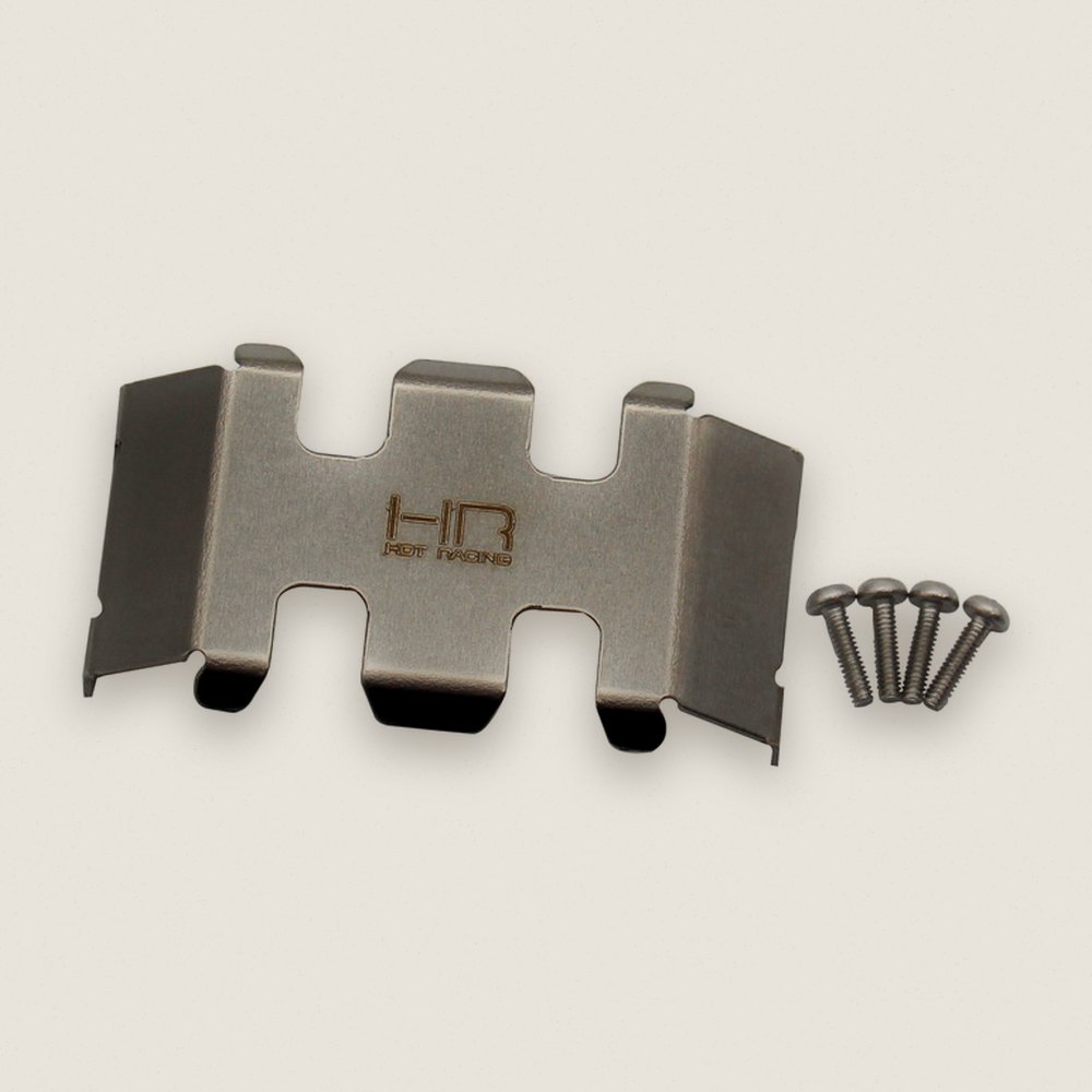 Center Belly Skid Plate, Stainless Steel for SCX24 - Hot Racing