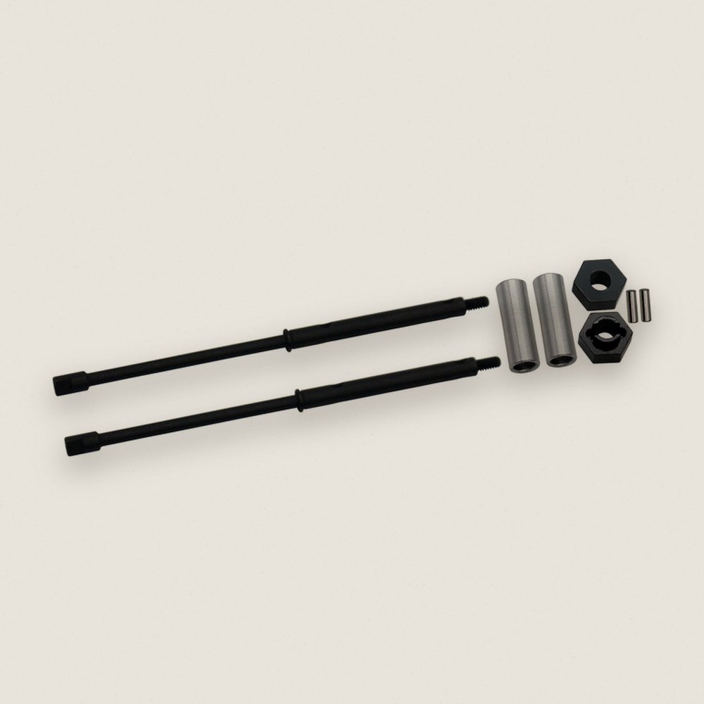 Rear Drive Axles, Steel Dually Wheels for AX24 SCX24 - Hot Racing