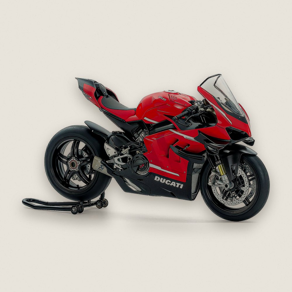 Motorcycle Model, 1/12 Ducati Superleggera V4 with Racing Kit - Tamiya
