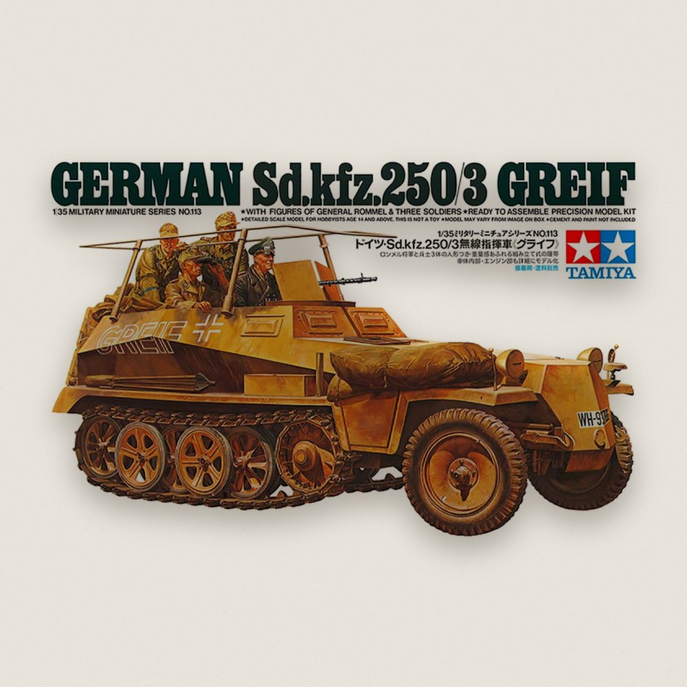 Plastic Model: German Sd.kfz.250/3 Greif, 1/35, Limited Edition Re-Release - Tamiya