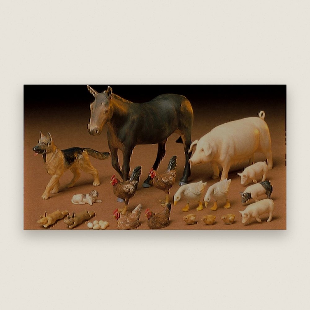 Livestock Diorama Set Plastic Model Kit, 1/35 Scale - Tamiya