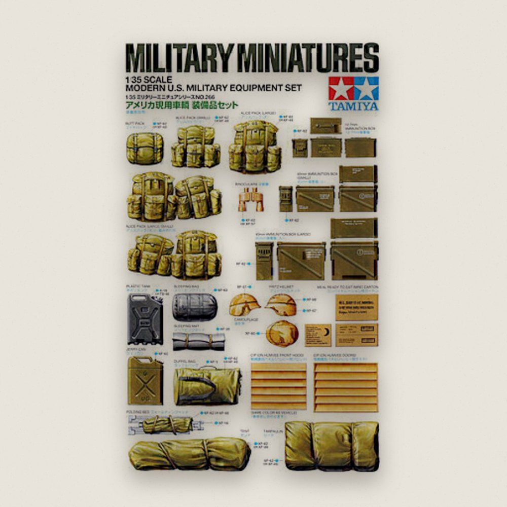 Modern U.S. Military Equipment Set, 1/35 Scale Model Kit - Tamiya