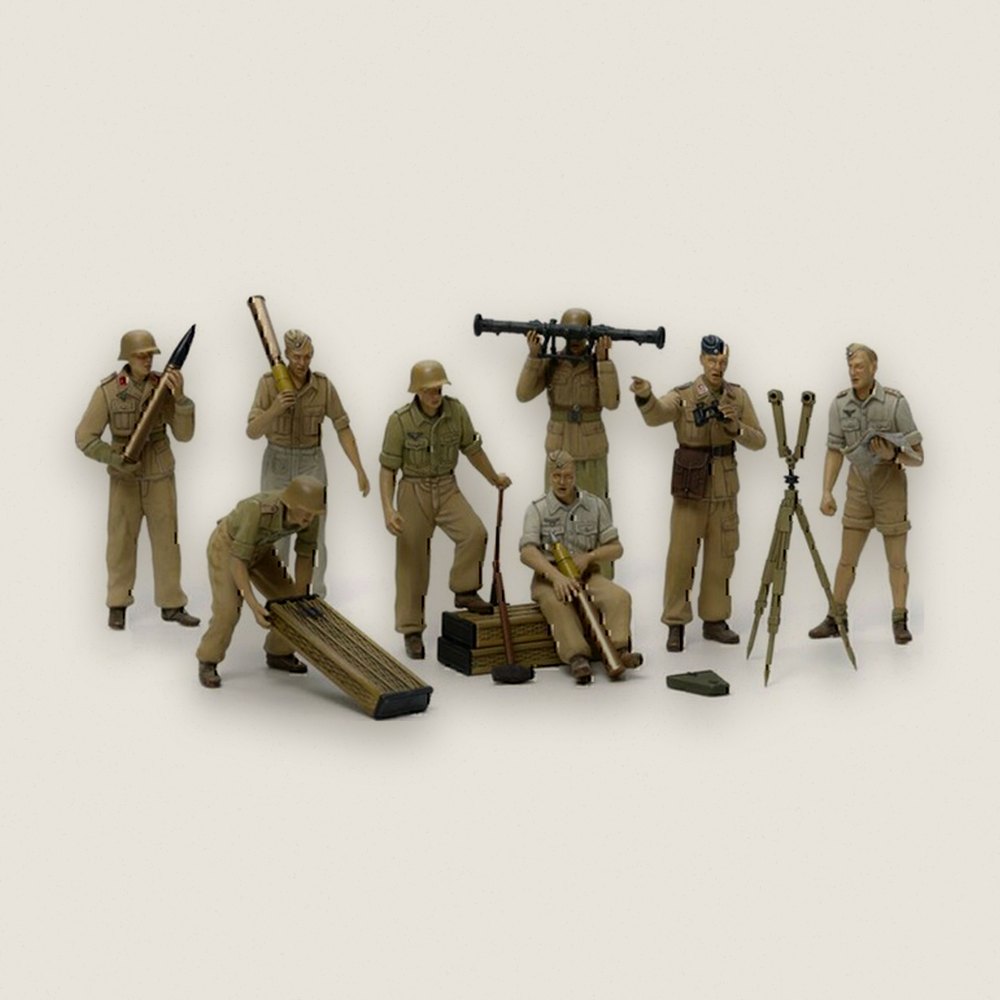 German Artillery Crew, AFront Cor Luftwaffe 1/35 Scale Model Kit (35343) - Tamiya