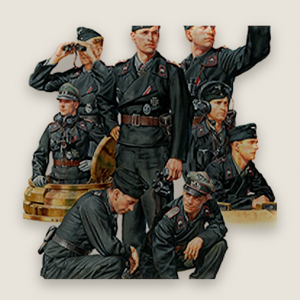 Wehrmacht Tank Crew Set, 1/35 Scale Model Kit - Tamiya