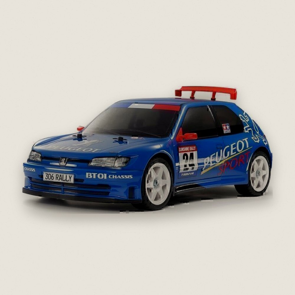 Painted Body, 1/10 R/C Peugeot 306 Maxi Blue BT-01 - Tamiya