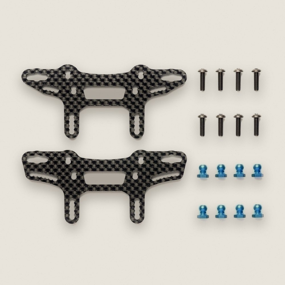 Carbon Damper Stays, Front and Rear for XM-01 - Tamiya
