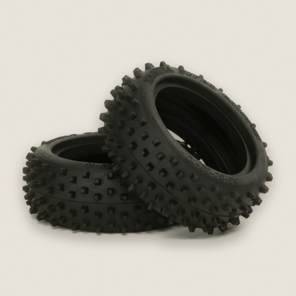 Front Square Spike Tire, 4WD, St - Tamiya