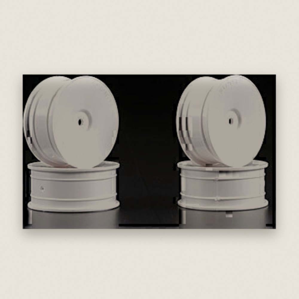 Dish Wheels, Medium Narrow, White, 0 (4) - Tamiya