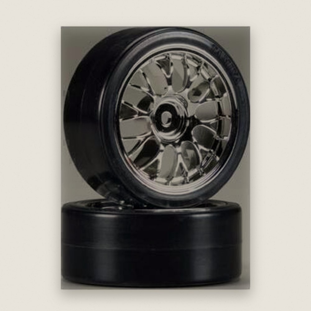 Mesh Wheels with Drift Tires, Type D (2) - Tamiya