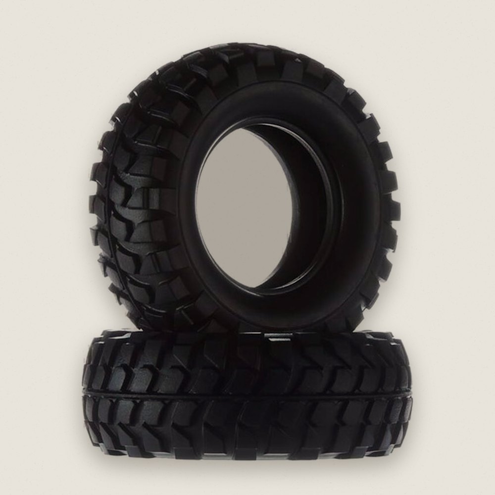 Rock Block Tires, Soft 2 Pieces for Cc01 - Tamiya