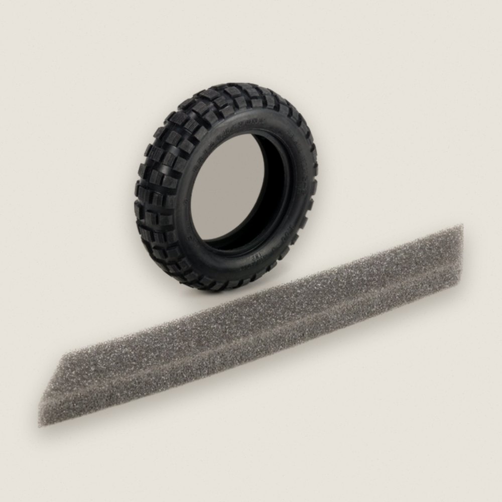 Front Caramel Block Tire for T3-01 - Tamiya
