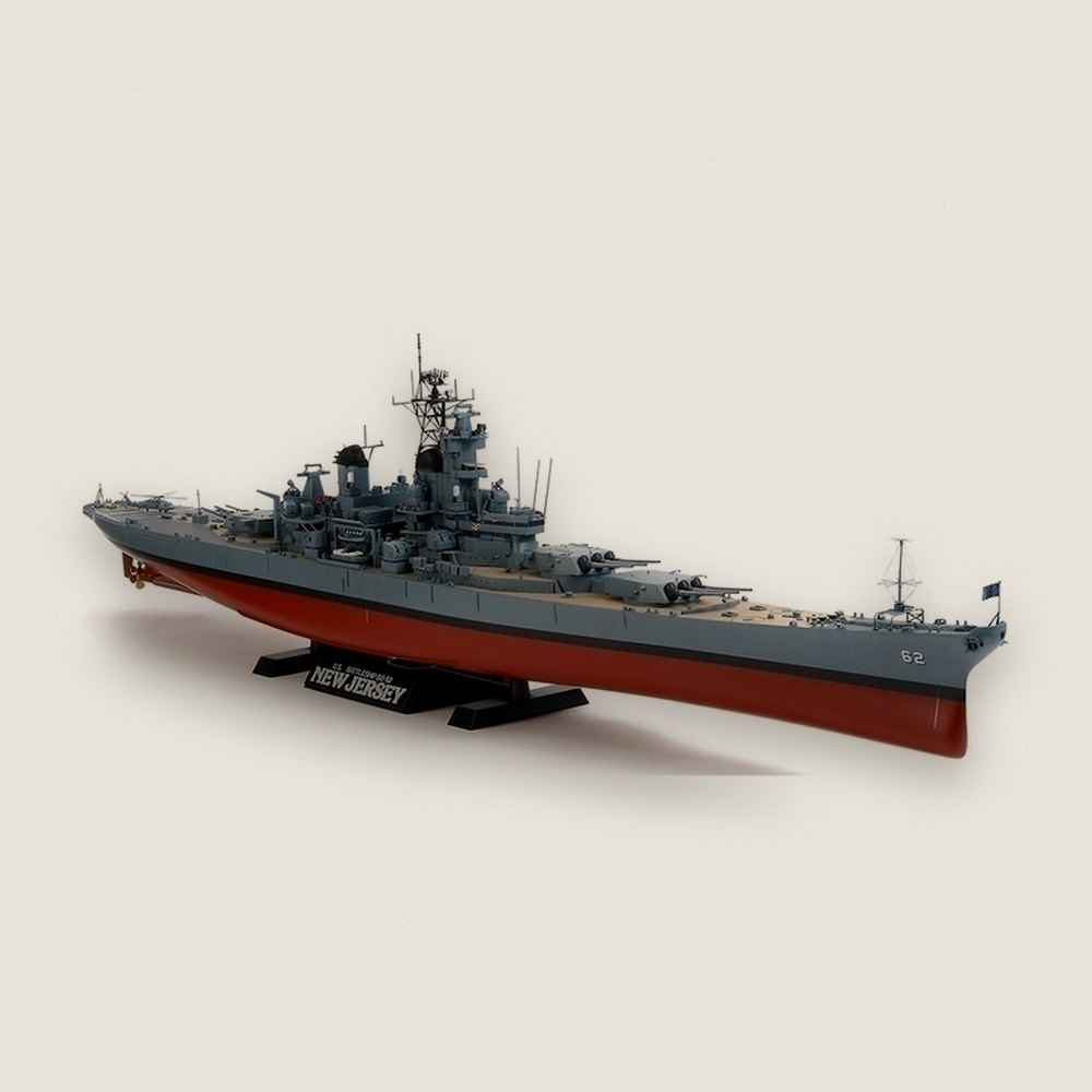 Plastic Model Kit, 1:350 Scale U.S. Battleship BB-62 New Jersey - Tamiya
