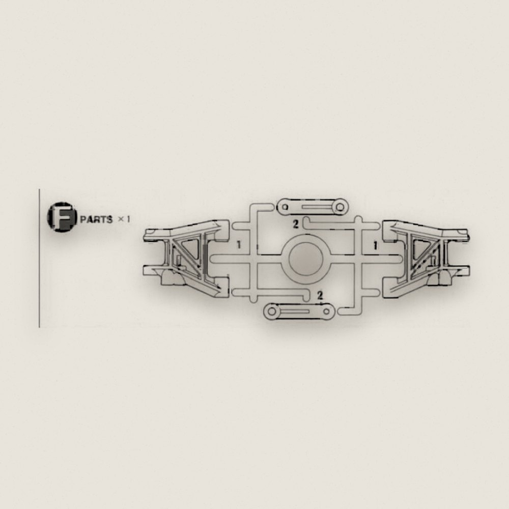 F Parts, TAM9000744, for TA02SW Porsche 911 GT2 Racing - Tamiya