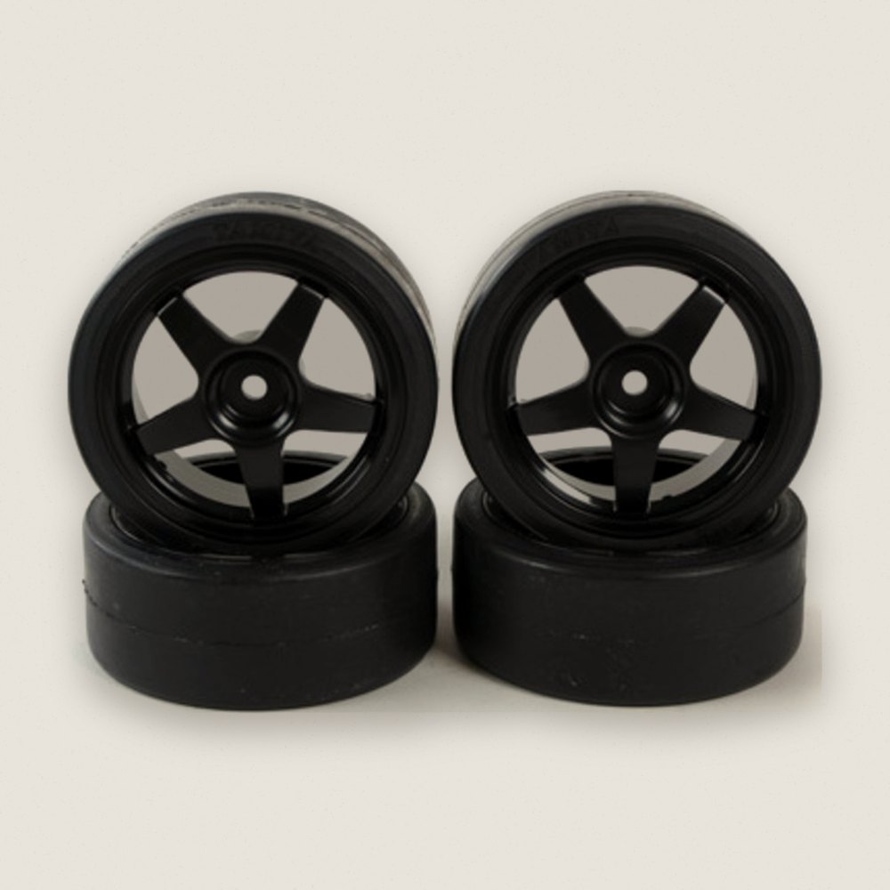TAM9400564 Pre-mounted Drift Tires 26mm wide 12mm hex (4)