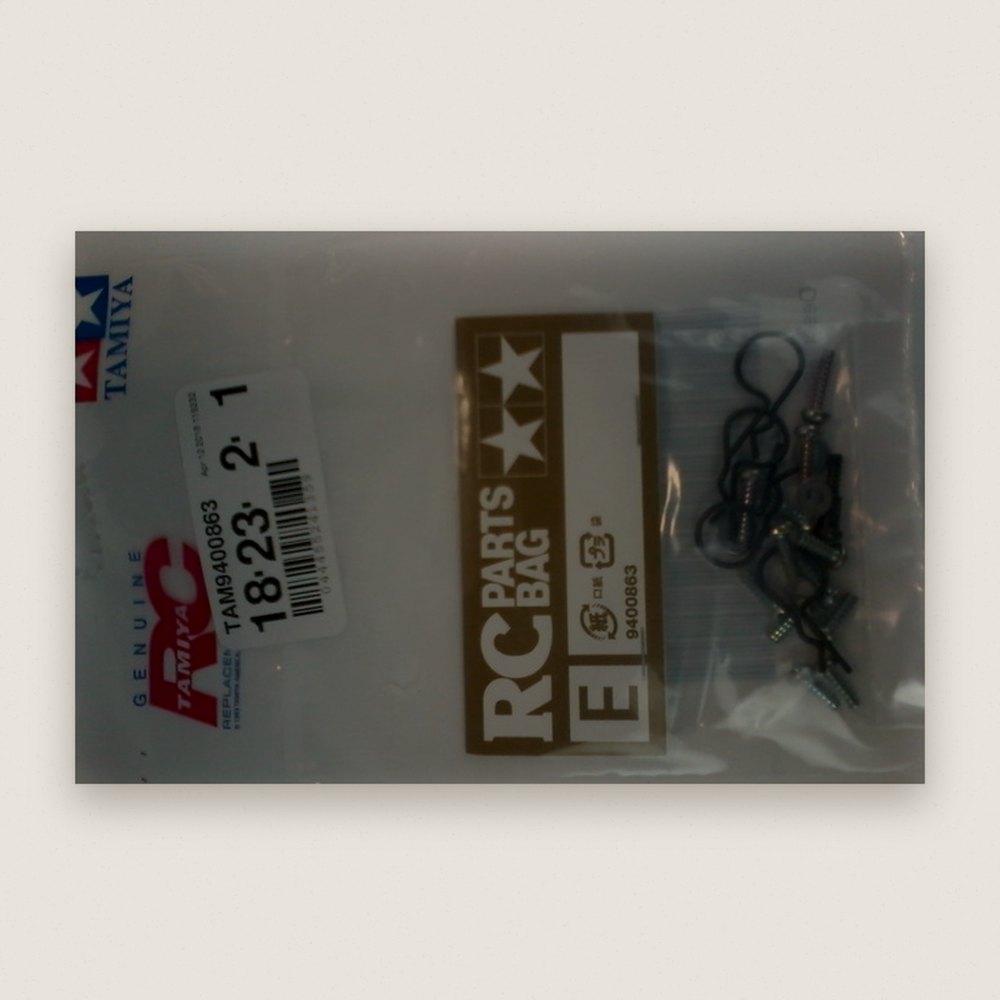 Body Clips, Black Bent, 25mm Long, 1mm Wire, Set of 4 - Tamiya