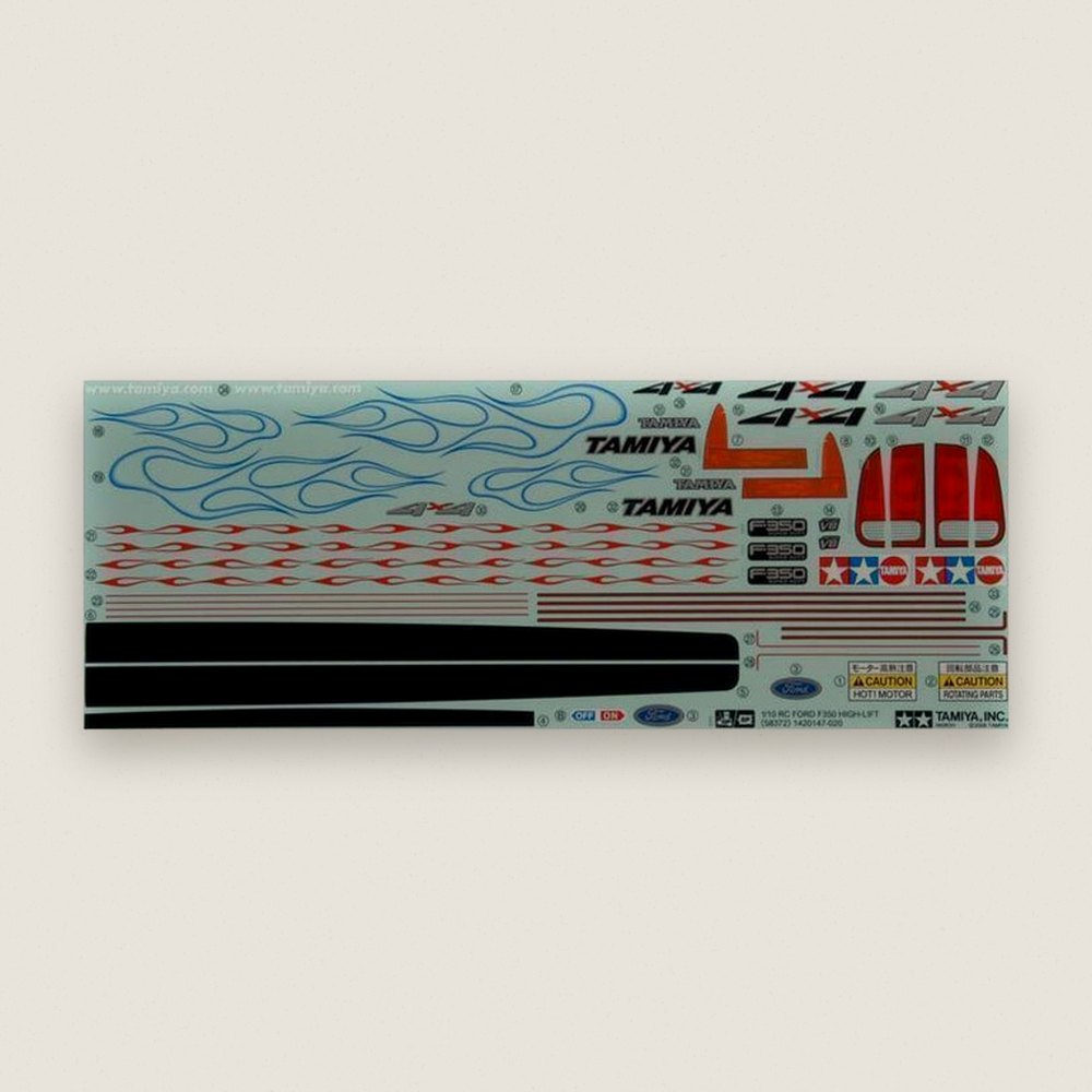 Sticker, High-Lift for F0rd F350 High Lift - Tamiya