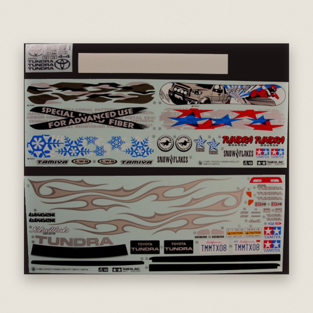 RC Sticker Bag: High-Lift T0Y0TA Tundra High Lift
