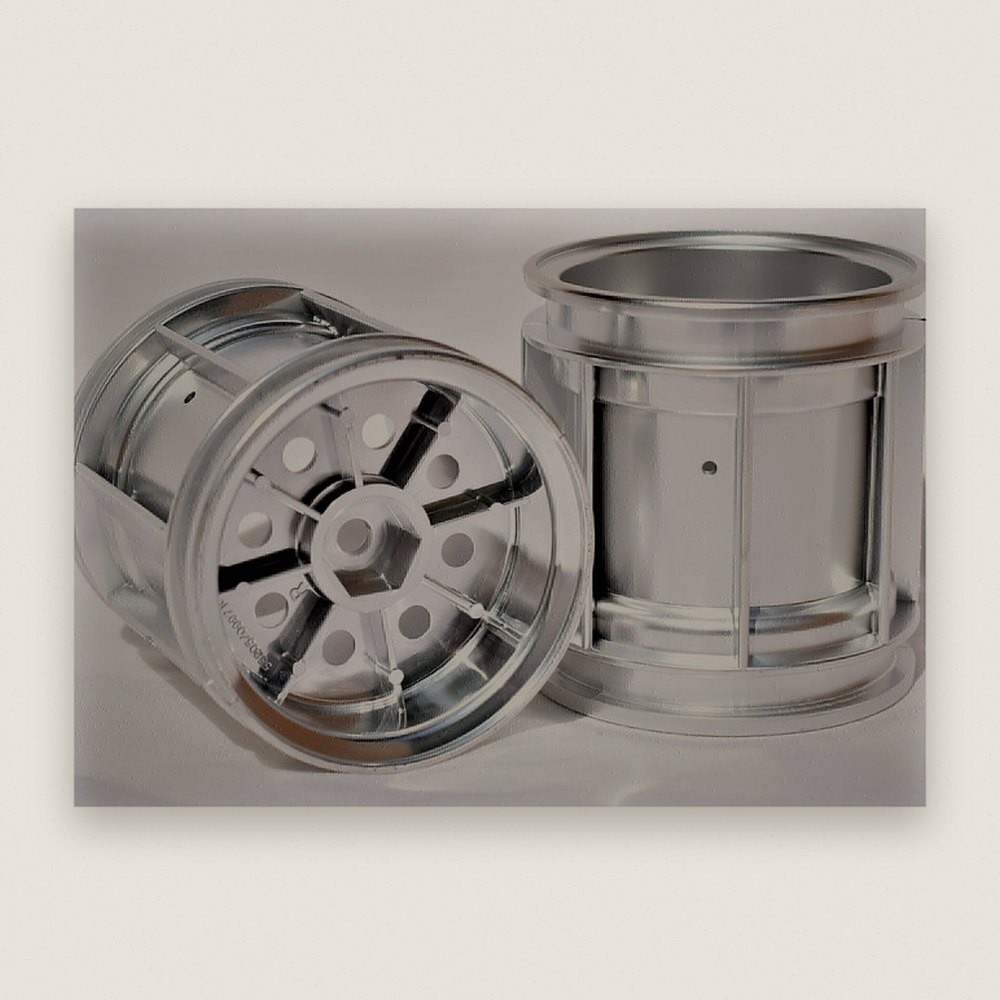 Pair of Wheels, G6-01 King Yellow 6x6 - Tamiya