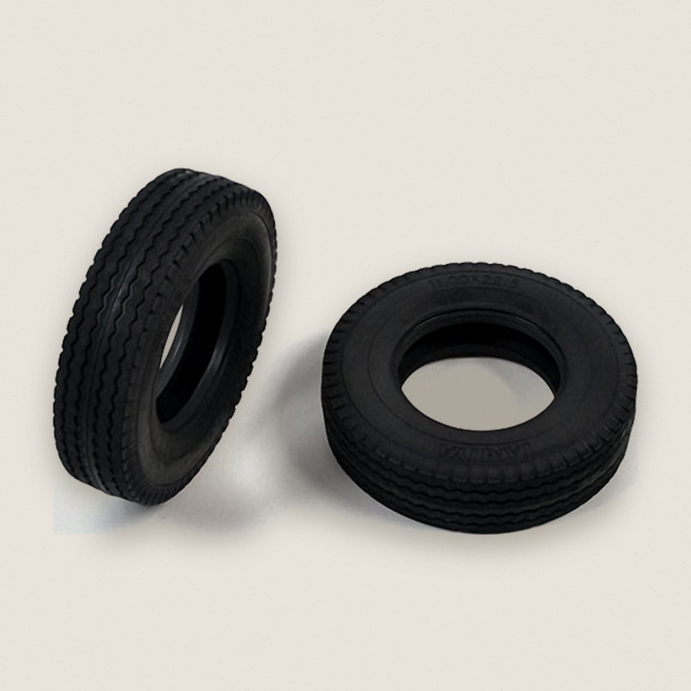 Tires (2) for 1/14 Truck Mercedes Benz 1850L/06/05/04/03 - Tamiya