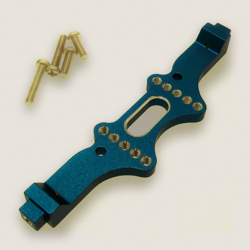 Rear Body Mount Plate, Blue Aluminum, for Tamiya Tnx Terra Crusher - GPM Racing