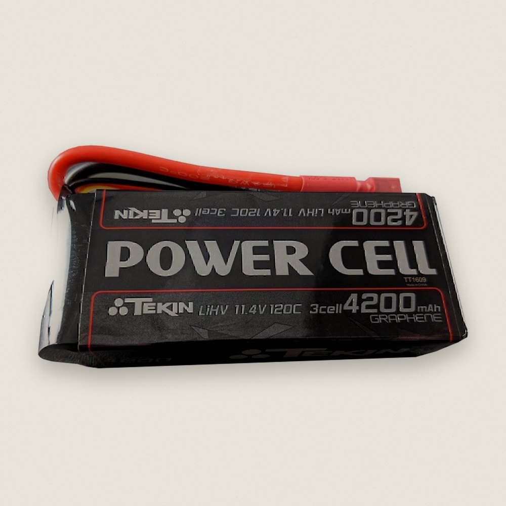 11.4V 4200mAh 3S 120C Softpack LiHV Battery:T-Plug