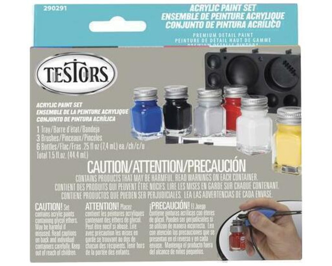 6 Pc Paint Set - Primary - Gray