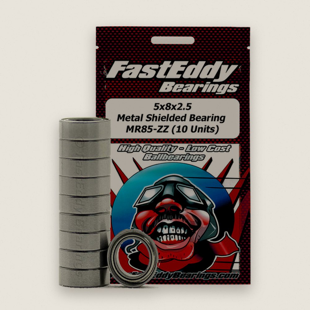 Metal Shielded Bearing, 5x8x2.5mm, Mr85-Zz, 10 Units - FastEddy