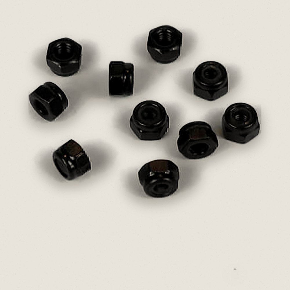 M3 Locknuts black 10 pieces