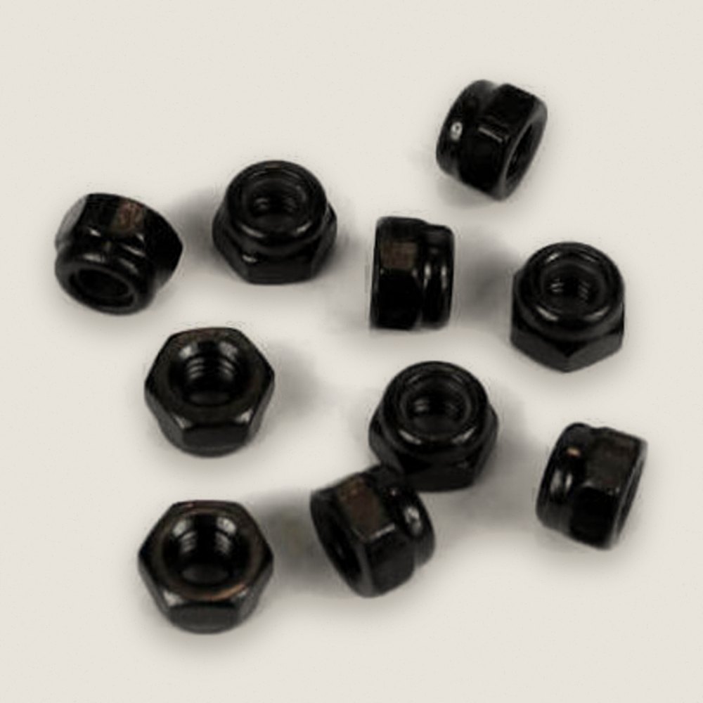 Locknuts, M4, Black, 10 Pieces - Tekno RC