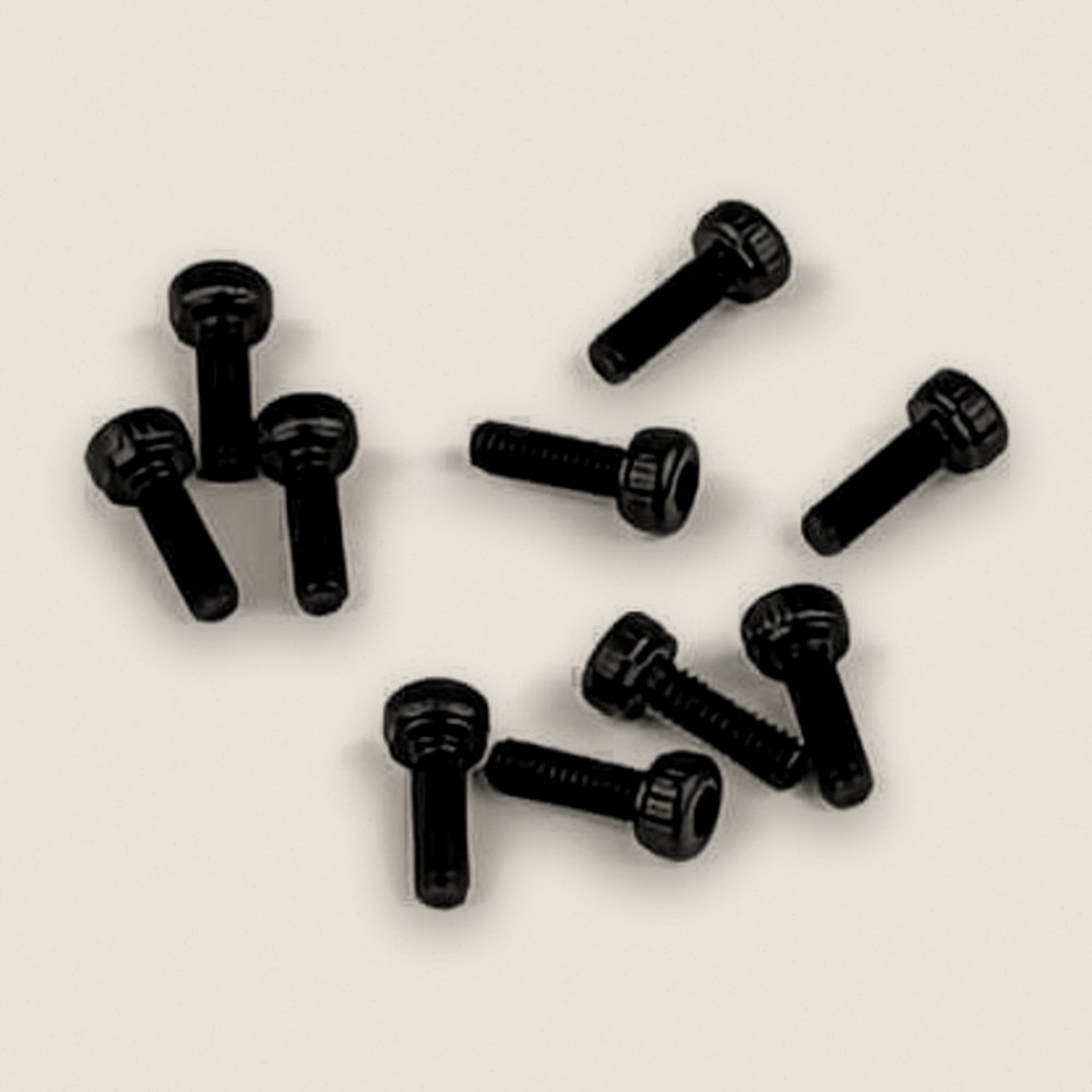M2x6mm Cap Head Screws (Black 10 Pieces)