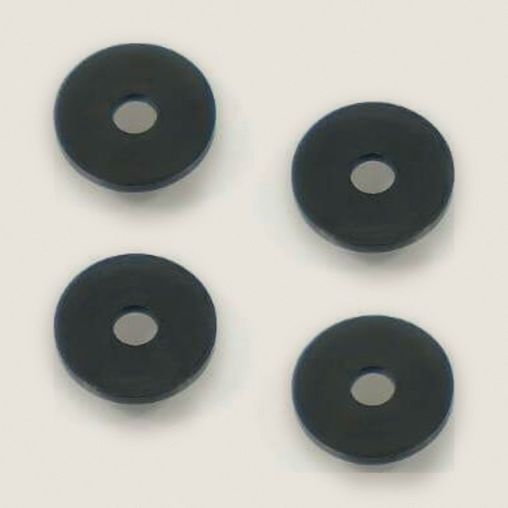 Washer, M2.7x10.0x1.0mm, CNC Hardened Steel, Black, 4 Pieces - Tekno RC