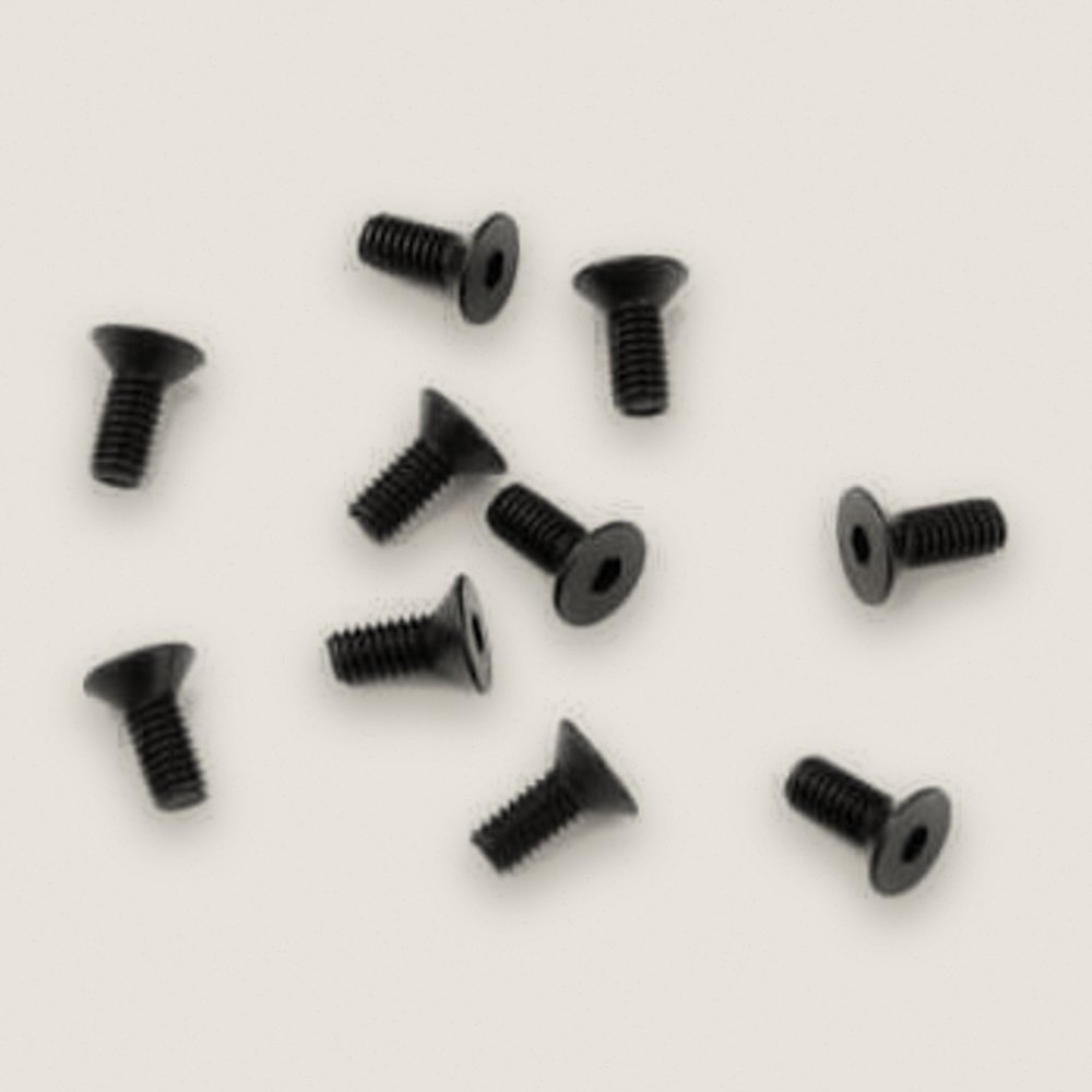 M2.5x6mm Flat Head Screws (black, 10pcs)