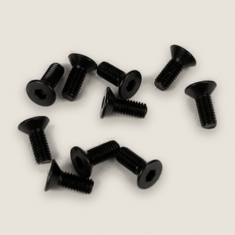 M3x8mm Flat Head Screws (black, 10pcs)