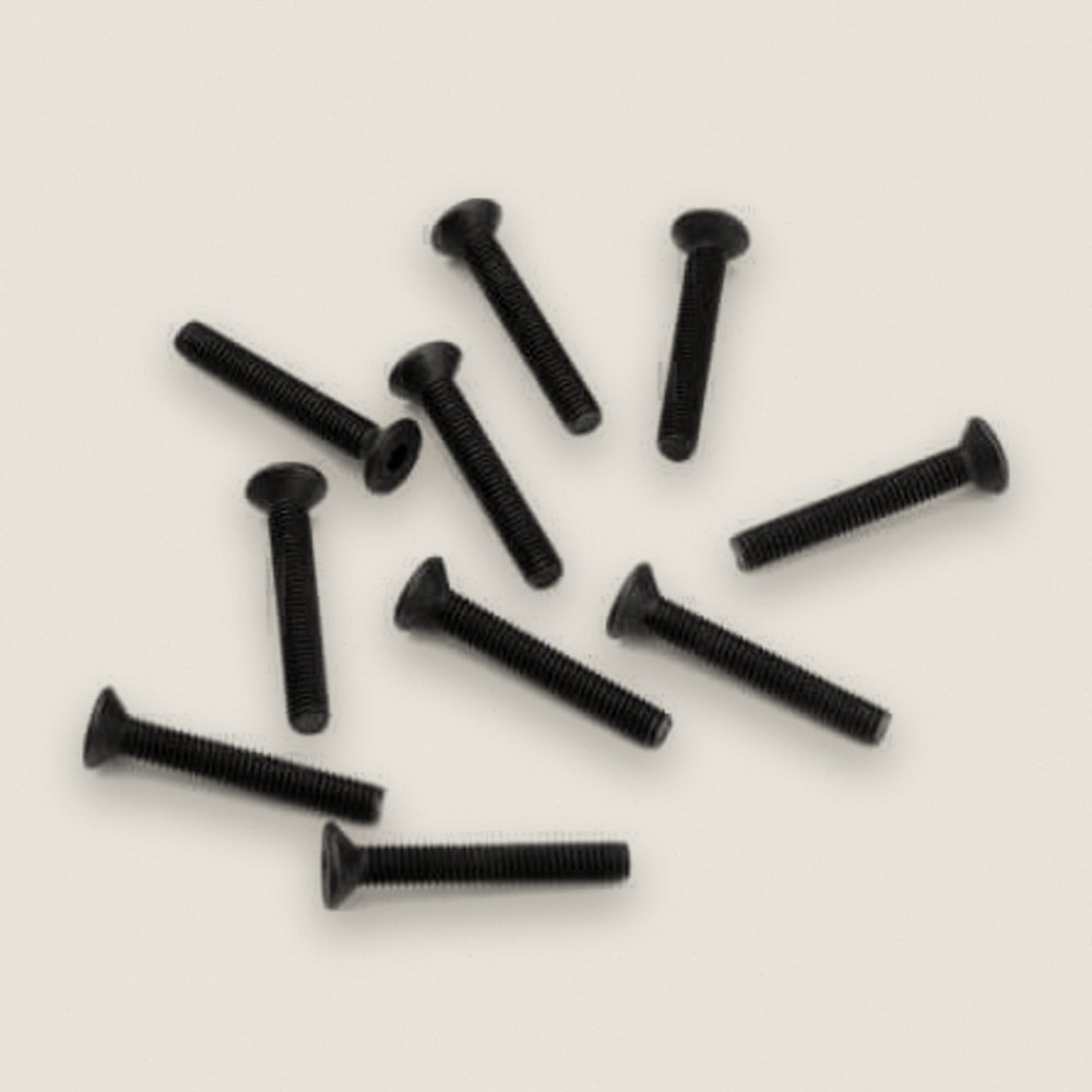 M3x20mm Flat Head Screws (black 10 pieces)