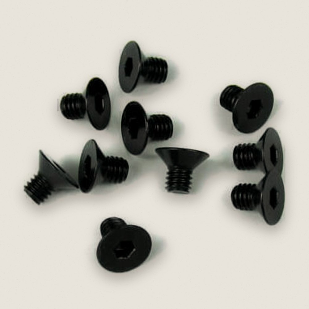 M4x6mm Flat Head Screws (black 10 pieces)
