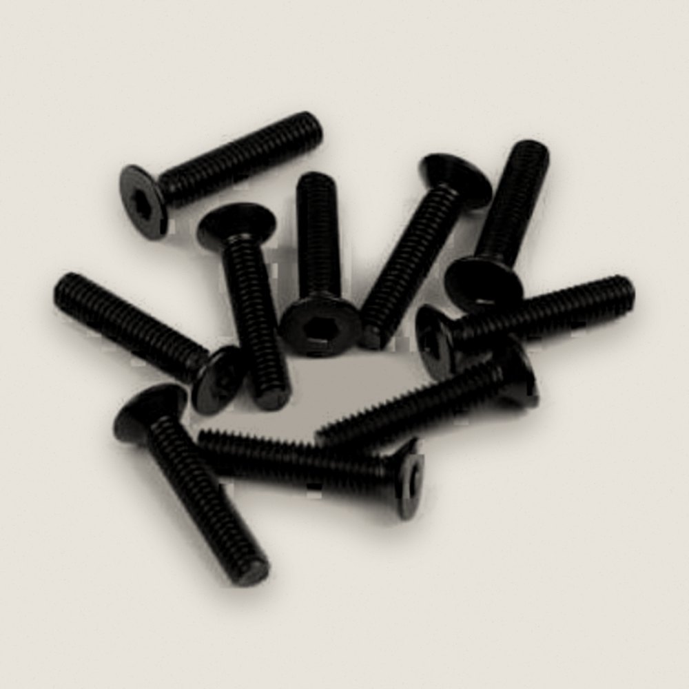 M4x20mm Flat Head Screws (black 10 pieces)