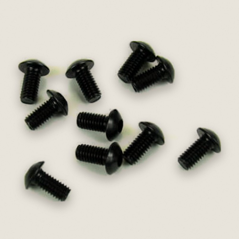 M3x6mm Button Head Screws (black, 10pcs)