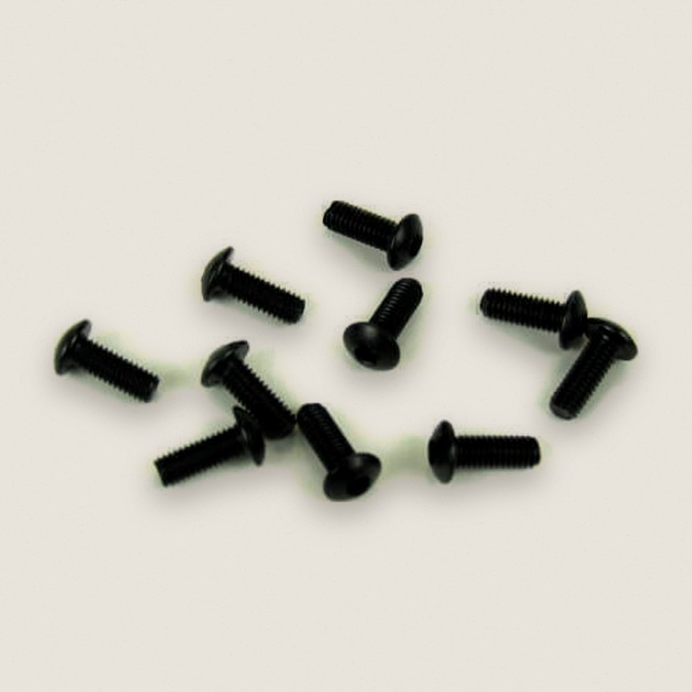 Button Head Screws, M3x8mm Black (10 Pieces) - Tekno RC